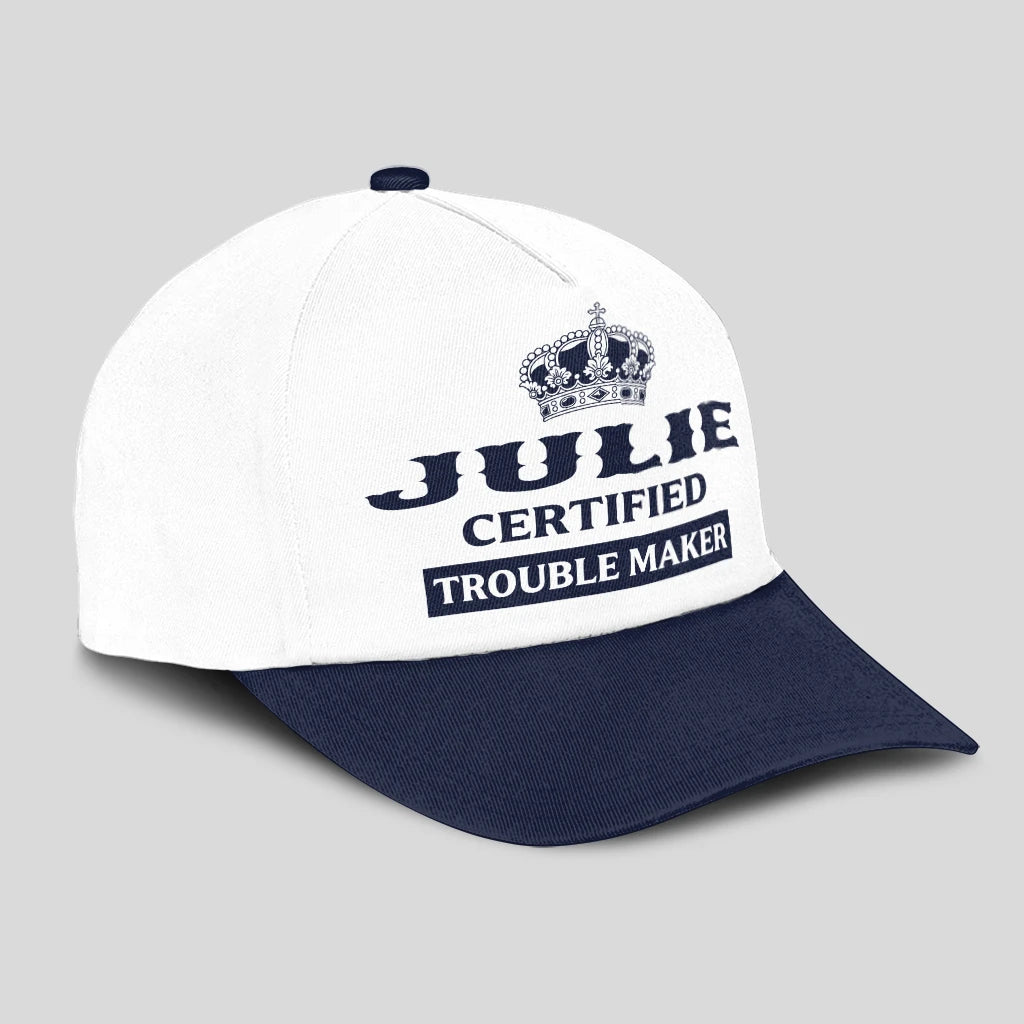 Certified Your Name Trouble Maker Washed Cap JULIE 13K1 C148PF