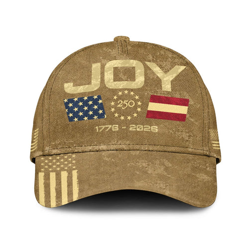 JOY 13K1-C14PF 250th Anniversary Patriotic Baseball Cap 1776–2026