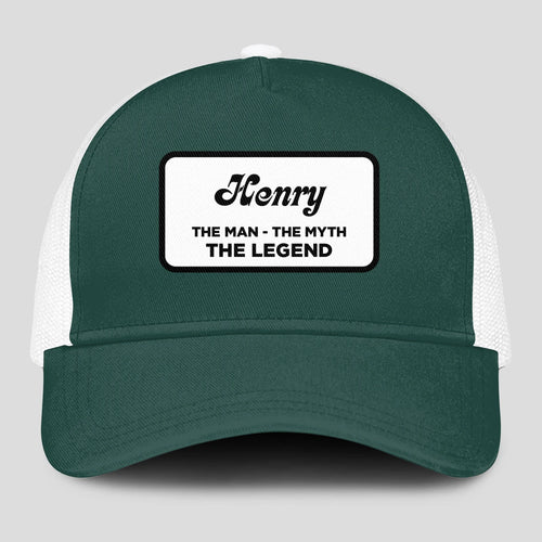 The Man The Myth The Legend Green And White Mesh Cap HENRY 13K1 C198PF