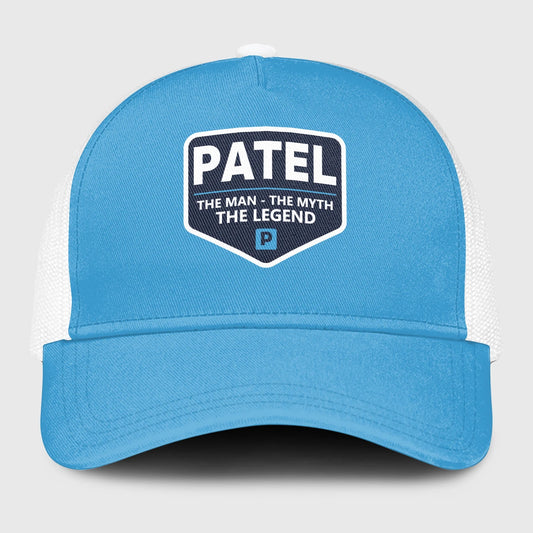 The Man The Myth The Legend Light Blue Mesh Cap PATEL 13K1 C190PF