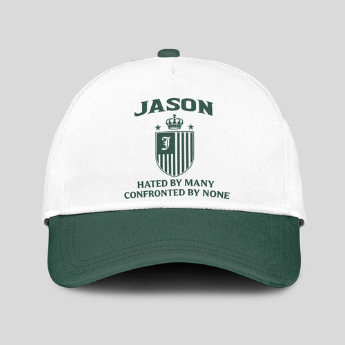 Hated By Many Confronted By None Luxury Logo Cap JASON 13K1 C41PF
