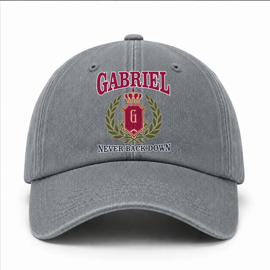 Your Name Never Back Down Royal Washed Cap GABRIEL 13K1 C77PF