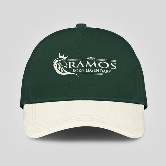 Born Legendary Lion Logo Sage Green And Beige Cap RAMOS 13K1 C182PF