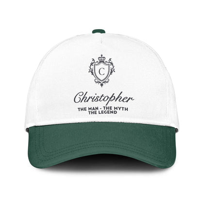 The Man The Myth The Legend Beautiful Green And White Cap CHRISTOPHER 13K1 C171PF