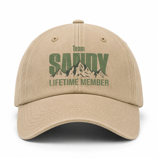 Team Your Name Lifetime Member Mountain Cap SANDY 13K1 C58PF
