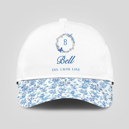 Live Laugh Love Blue Flowers Cap BELL 13K1 C50PF