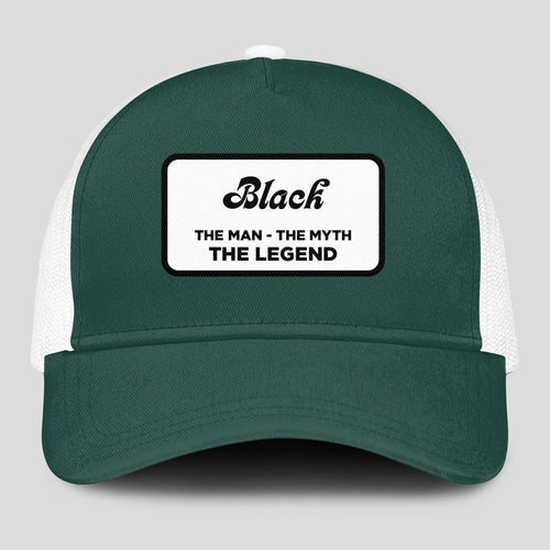 The Man The Myth The Legend Green And White Mesh Cap BLACK 13K1 C198PF
