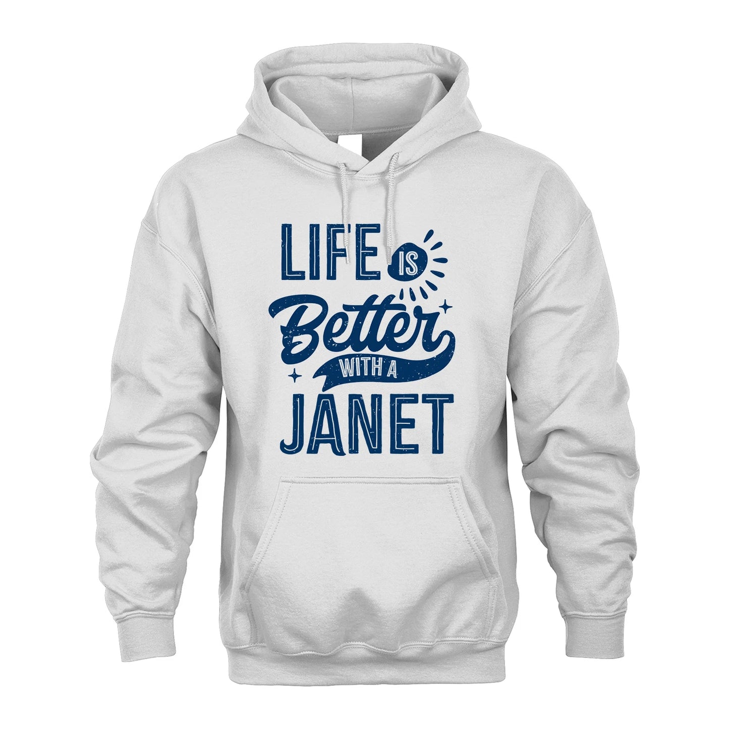 JANET 13K1-116 Personalized Name Quote T-Shirt Life Is Better With Unisex Gift