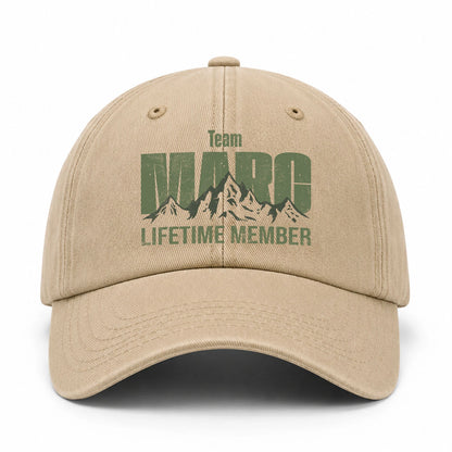 Team Your Name Lifetime Member Mountain Cap MARC 13K1 C58PF