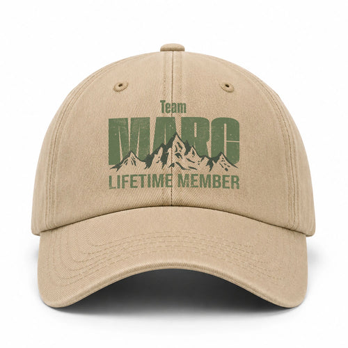 Team Your Name Lifetime Member Mountain Cap MARC 13K1 C58PF