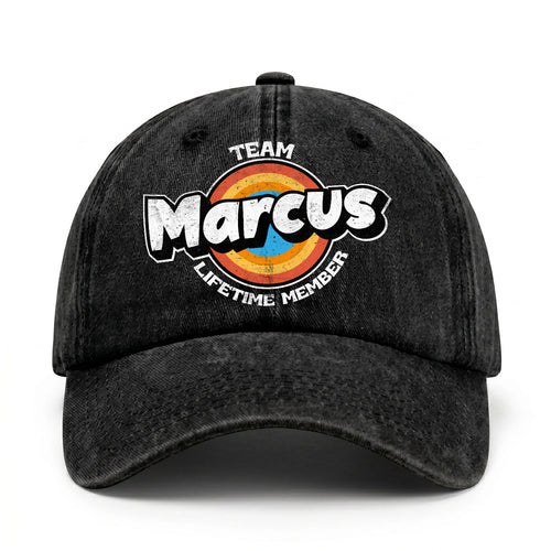 Team Your Name Lifetime Member Logo Cap MARCUS 13K1 C66PF