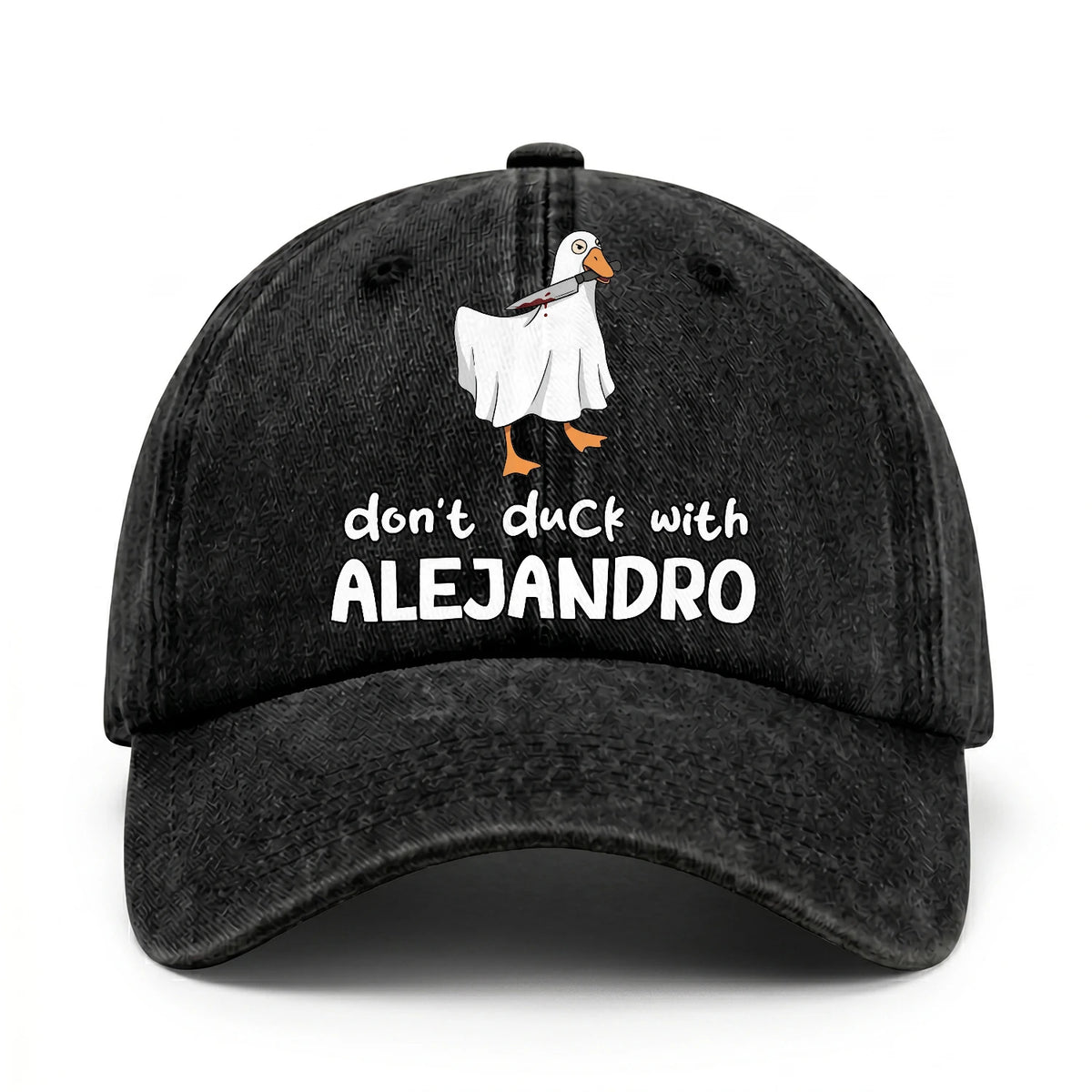 Don't Duck With Your Name Funny Washed Cap ALEJANDRO 13K1 C129PF