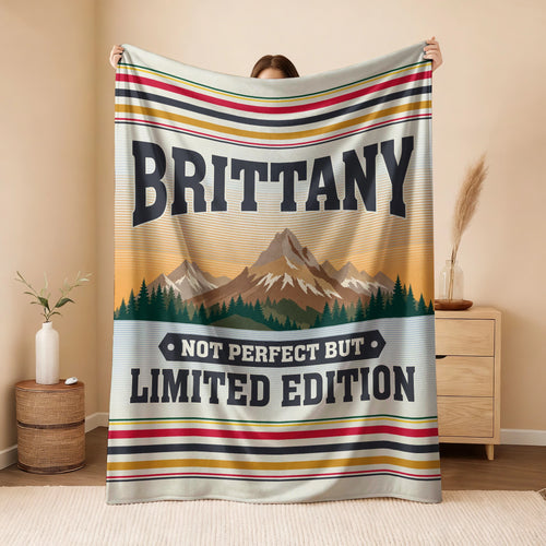 Not Perfect But Limited Edition Vintage Mountain Fleece Blanket BRITTANY 13K1 BK45