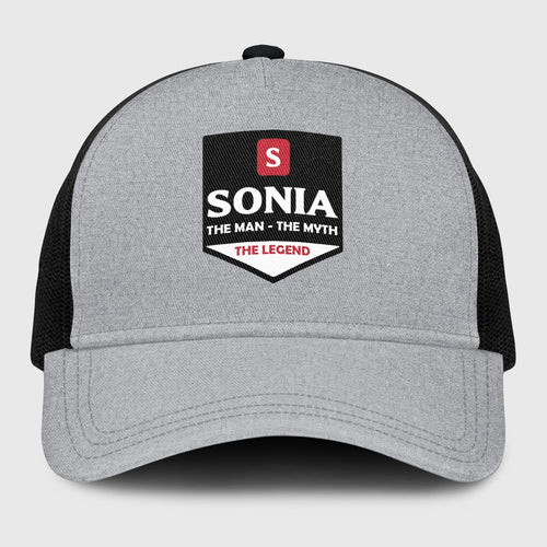 The Man The Myth The Legend Gray Mesh Cap SONIA 13K1 C189PF