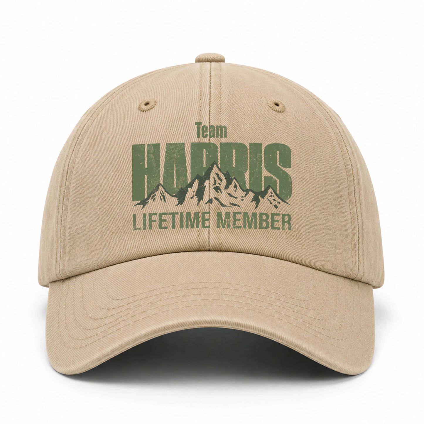 Team Your Name Lifetime Member Mountain Cap HARRIS 13K1 C58PF