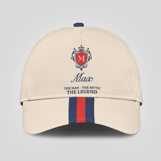 The Man The Myth The Legend Blue And Red Striped Cap MAX 13K1 C117PF