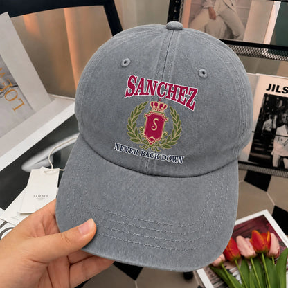 Your Name Never Back Down Royal Washed Cap SANCHEZ 13K1 C77PF