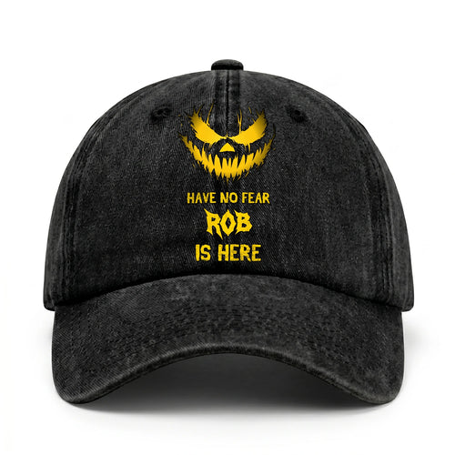 Have No Fear Your Name Is Here Jack O' Lantern Washed Cap ROB 13K1 C135PF