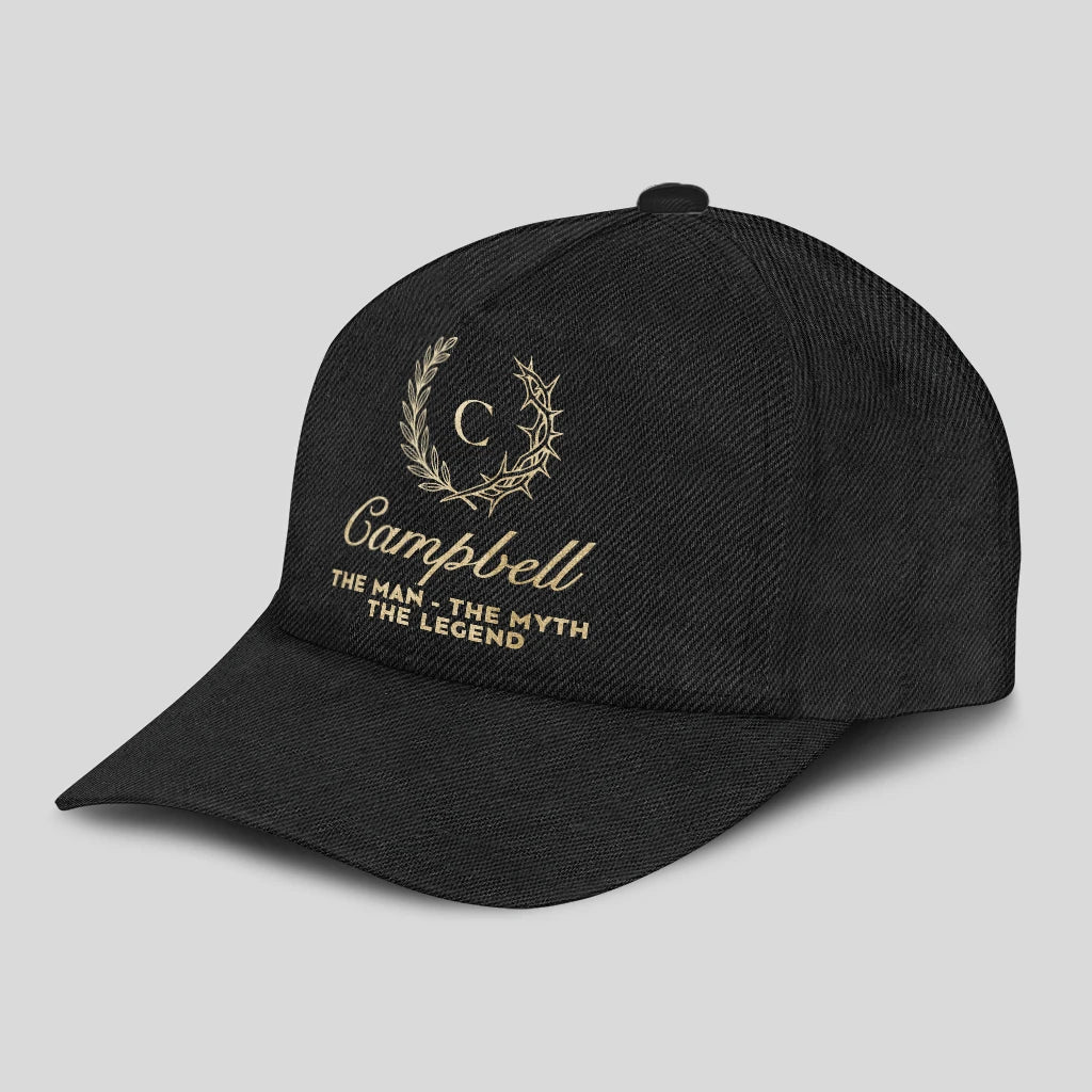 The Man The Myth The Legend God's Crown Black Cap CAMPBELL 13K1 C175PF