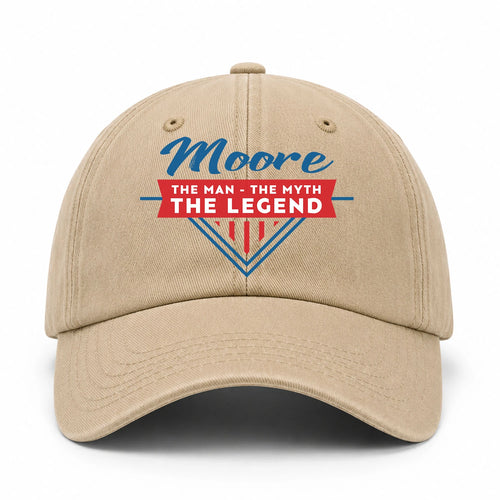 The Man The Myth The Legend Logo Washed Cap MOORE 13K1 C37PF