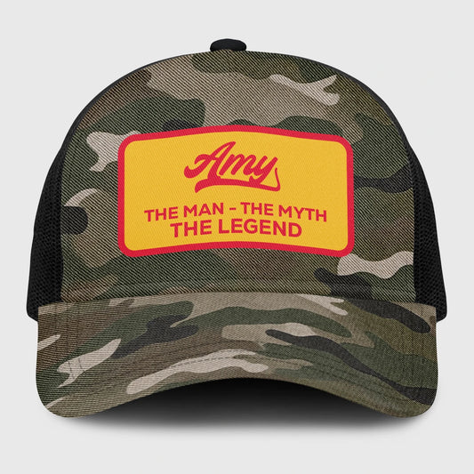 The Man The Myth The Legend Camo Vintage Mesh Cap AMY 13K1 C191PF