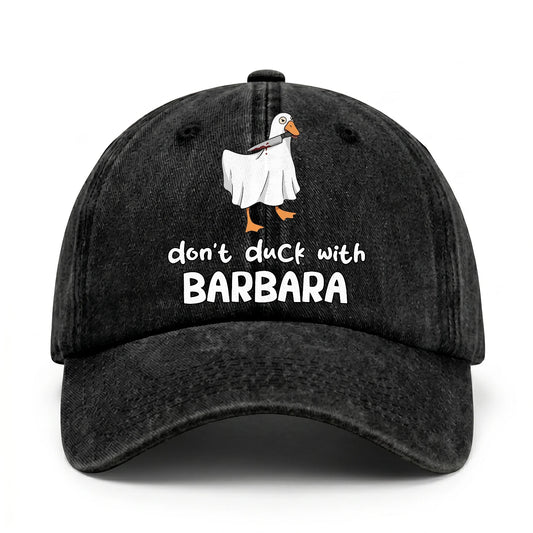 Don't Duck With Your Name Funny Washed Cap BARBARA 13K1 C129PF