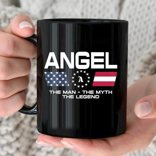 The Man The Myth The Legend Us Flag Mug ANGEL 13K1 MG23