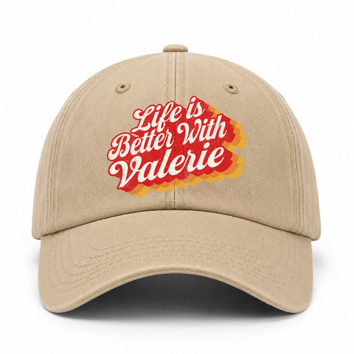 Life Is Better With Your Name Vintage Washed Cap VALERIE 13K1 C67PF