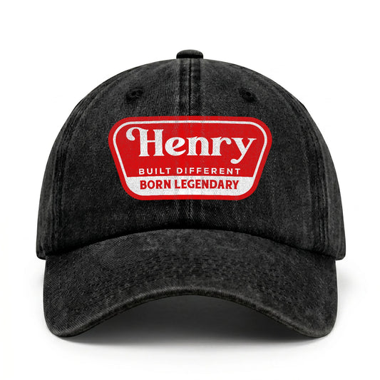 Built Different Born Legendary Red Logo Washed Cap HENRY 13K1 C63PF