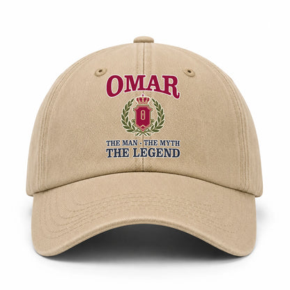 The Man The Myth The Legend Royal Khaki Cap OMAR 13K1 C116PF