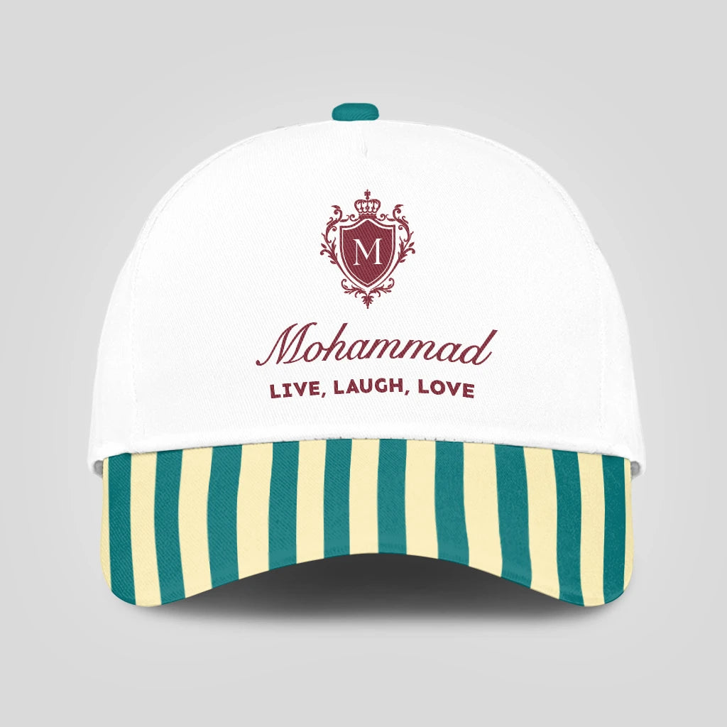 Live Laugh Love Green And Yellow Royal Cap MOHAMMAD 13K1 C122PF