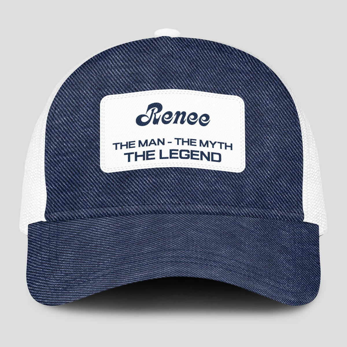 The Man The Myth The Legend Blue Denim Mesh Cap RENEE 13K1 C194PF