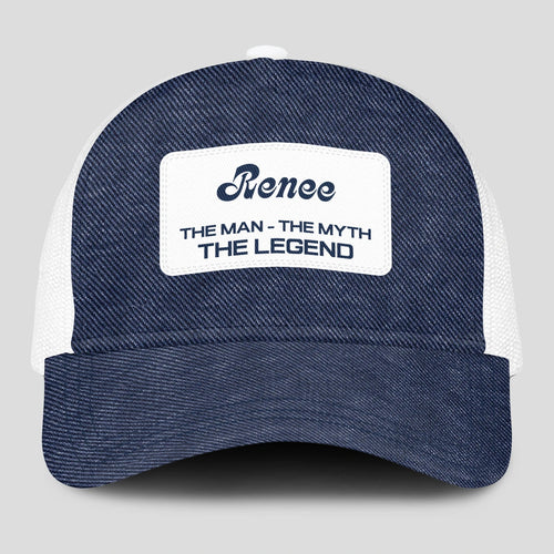 The Man The Myth The Legend Blue Denim Mesh Cap RENEE 13K1 C194PF