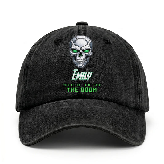 The Fear The Fate The Doom Skull Washed Cap EMILY 13K1 C99PF