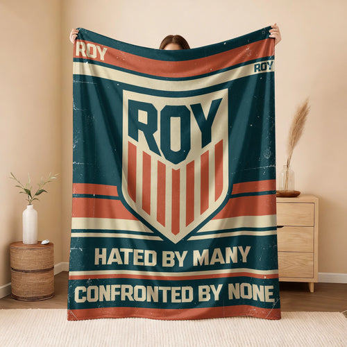 Hated By Many Confronted By None Retro Fleece Blanket ROY 13K1 BK58