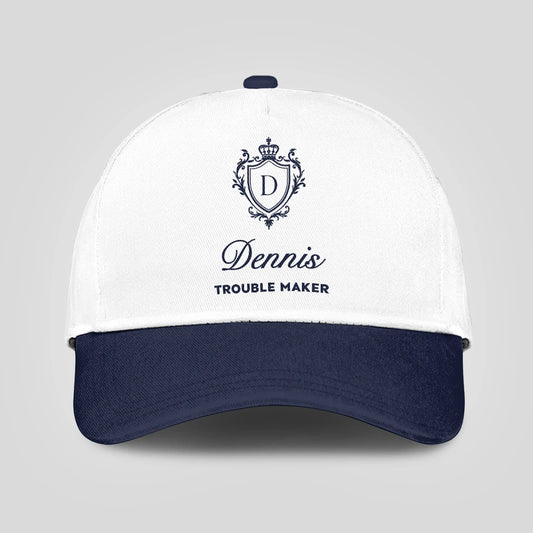Trouble Maker Funny Blue And White Cap DENNIS 13K1 C152PF