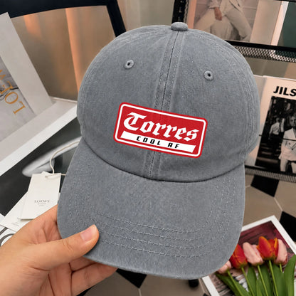 Your Name Cool Af Red Logo Funny Washed Cap TORRES 13K1 C79PF