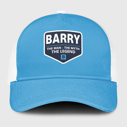 The Man The Myth The Legend Light Blue Mesh Cap BARRY 13K1 C190PF