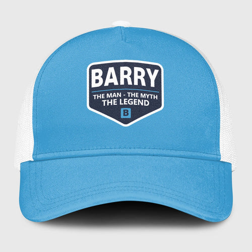 The Man The Myth The Legend Light Blue Mesh Cap BARRY 13K1 C190PF