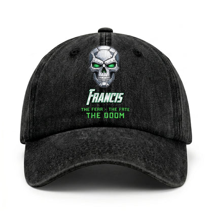 The Fear The Fate The Doom Skull Washed Cap FRANCIS 13K1 C99PF