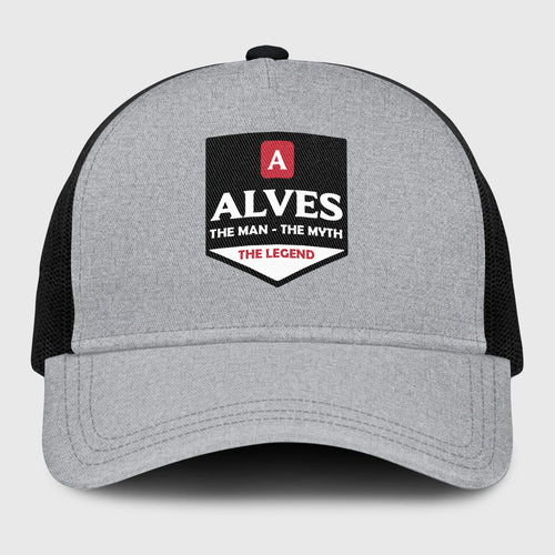 The Man The Myth The Legend Gray Mesh Cap ALVES 13K1 C189PF