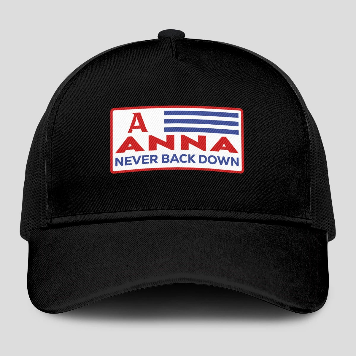 Never Back Down Vintage America Black Mesh Cap ANNA 13K1 C207PF