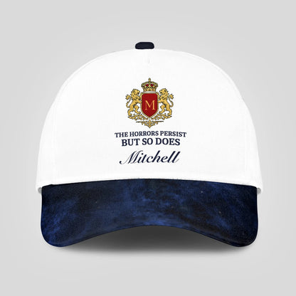 The Horrors Persist But So Does Your Name Elegant Blue And White Cap MITCHELL 13K1 C123PF