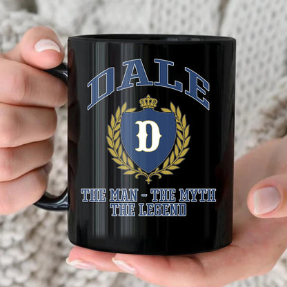 The Man The Myth The Legend Blue And Yellow Logo Mug DALE 13K1 MG24