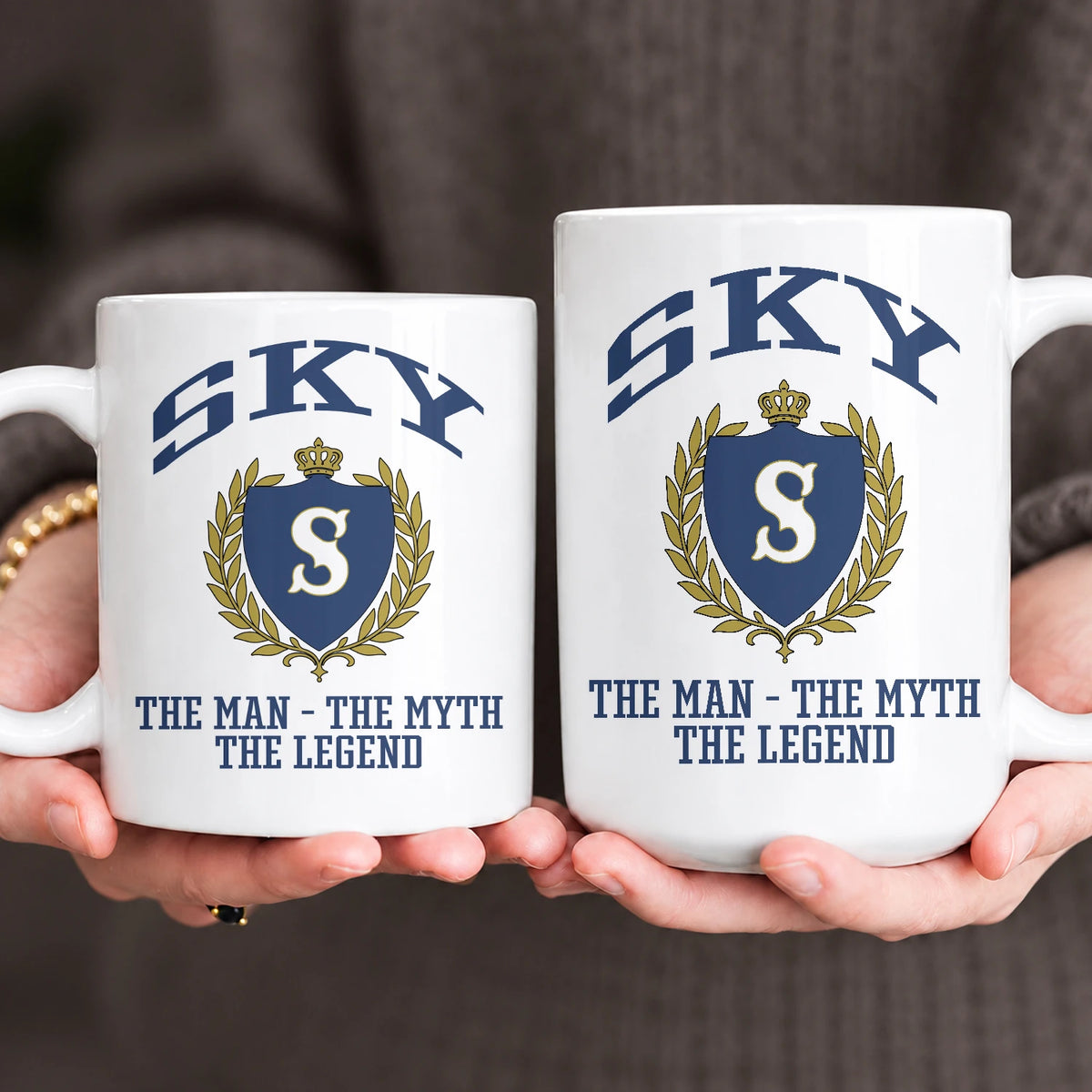 The Man The Myth The Legend Blue And Yellow Logo Mug SKY 13K1 MG24