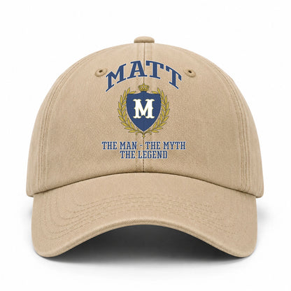 The Man The Myth The Legend Luxury Logo Cap MATT 13K1 C34PF