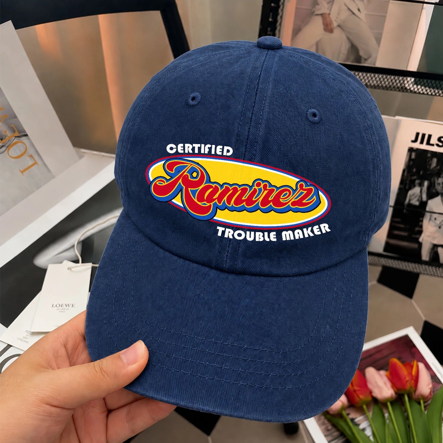 Certified Your Name Trouble Maker Washed Cap RAMIREZ 13K1 C73PF