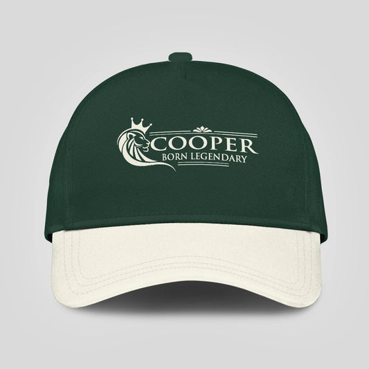 Born Legendary Lion Logo Sage Green And Beige Cap COOPER 13K1 C182PF