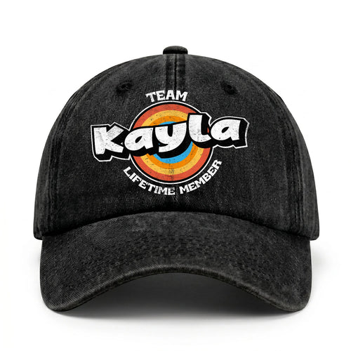 Team Your Name Lifetime Member Logo Cap KAYLA 13K1 C66PF