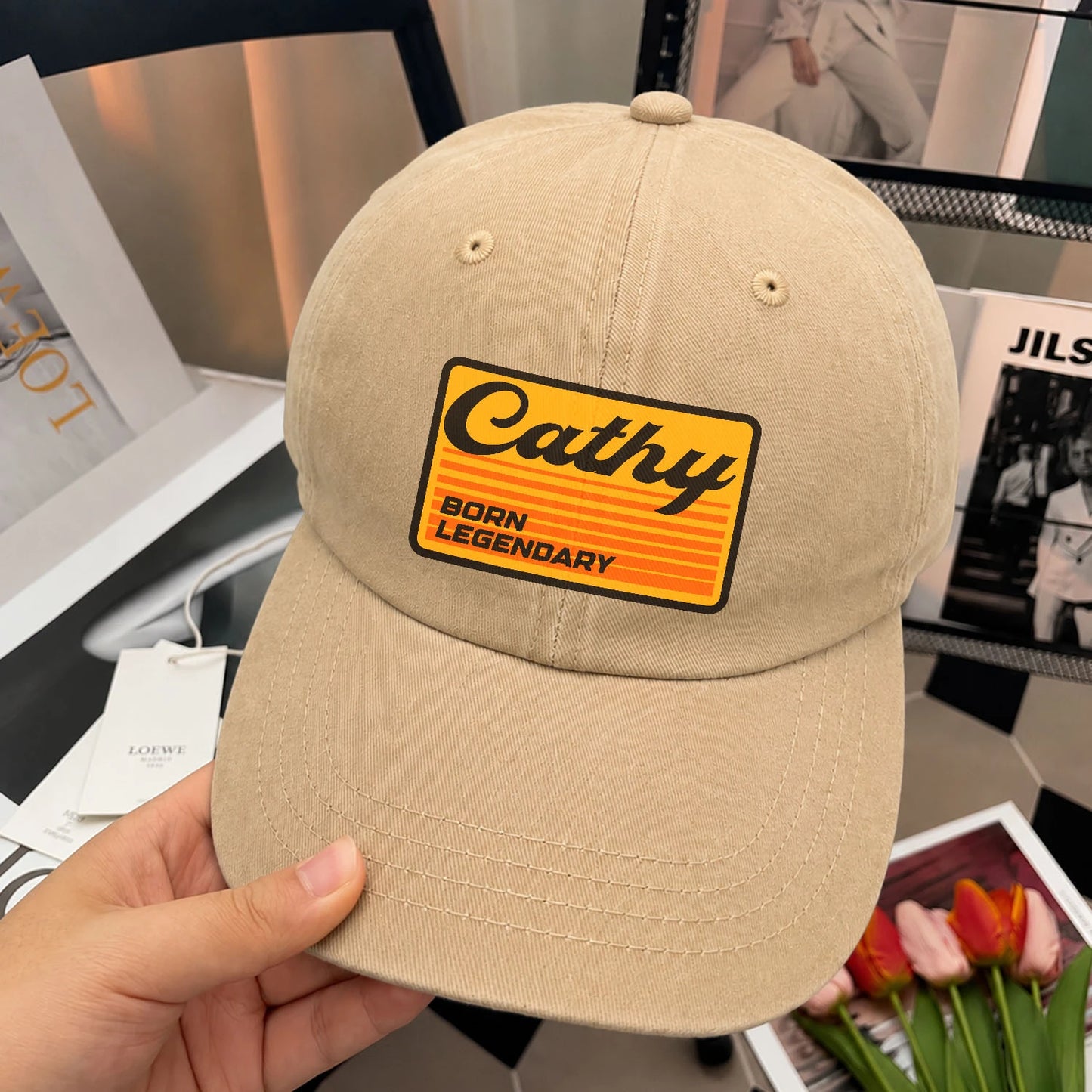 Born Legendary Vintage Washed Cap CATHY 13K1 C64PF
